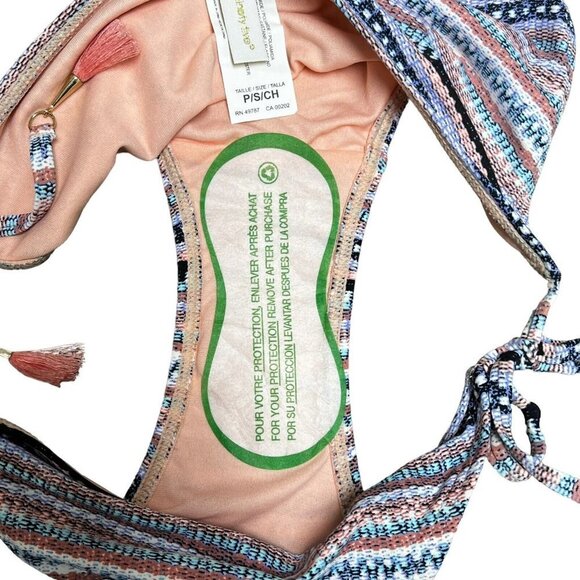 NWOT Ninety Five Degrees String Bikini Bottoms Size Small Side Tie Tassels New S - Picture 5 of 11